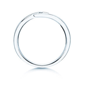 Verlovingsring Twist in zilver 925/- met diamant 0,03ct H/SI