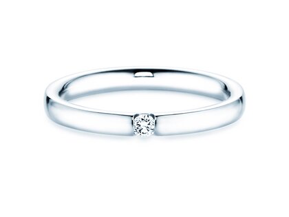 Verlovingsring Destiny in zilver 925/- met diamant 0,05ct H/SI