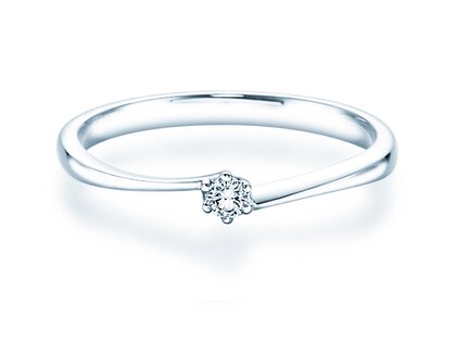 Verlovingsring Devotion in zilver 925/- met diamant 0,07ct G/SI