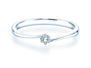 Verlovingsring Devotion in zilver 925/- met diamant 0,07ct G/SI