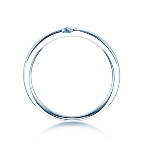 Verlovingsring Italic in 14K witgoud met diamant 0,05ct H/SI