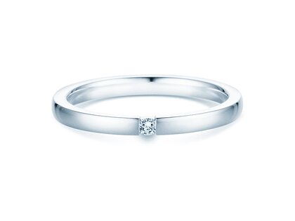 Verlovingsring Infinity in zilver 925/- met diamant 0,07ct H/SI