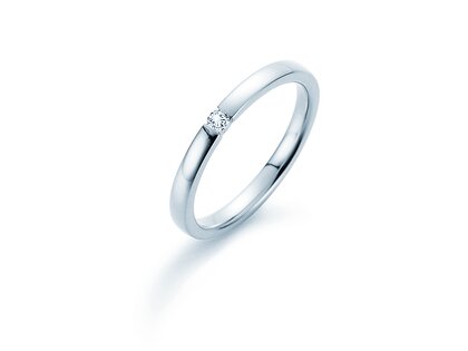 Verlovingsring Infinity in zilver 925/- met diamant 0,07ct H/SI