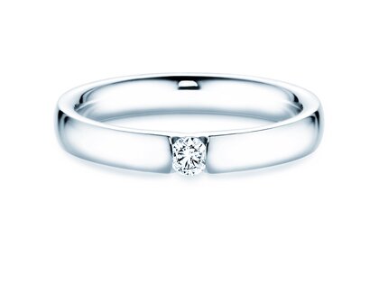 Verlovingsring Destiny in zilver 925/- met diamant 0,10ct H/SI