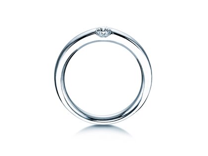 Verlovingsring Destiny in zilver 925/- met diamant 0,10ct H/SI