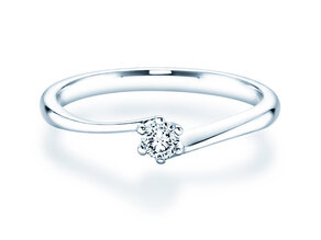 Verlovingsring Devotion in 18K witgoud met diamant 0,10ct H/SI