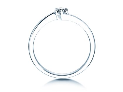 Verlovingsring Devotion in 18K witgoud met diamant 0,10ct H/SI