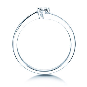 Verlovingsring Devotion in 18K witgoud met diamant 0,10ct H/SI