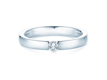 Verlovingsring Infinity in 14K witgoud met diamant 0,10ct G/SI