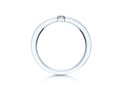 Verlovingsring Infinity in 14K witgoud met diamant 0,10ct G/SI