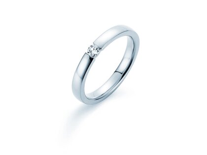Verlovingsring Infinity in 14K witgoud met diamant 0,10ct G/SI
