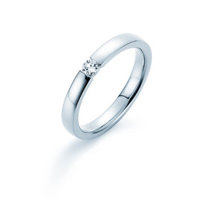 Verlovingsring Infinity in 14K witgoud met diamant 0,10ct G/SI