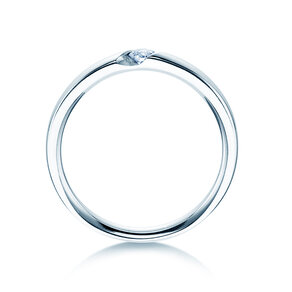 Verlovingsring Italic in 14K witgoud met diamant 0,10ct G/SI