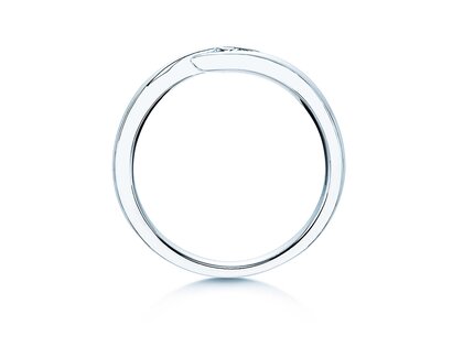 Verlovingsring Twist in zilver 925/- met diamant 0,10ct G/VS