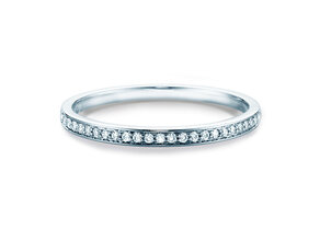 Verlovingsring Alliance-/Eternityring in 18K witgoud met diamanten 0,125ct G/SI