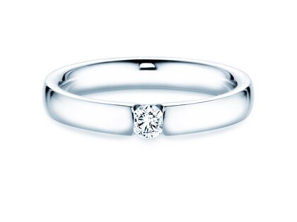 Verlovingsring Destiny in 14K witgoud met diamant 0,15ct H/SI