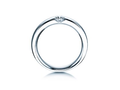 Verlovingsring Destiny in 14K witgoud met diamant 0,15ct H/SI