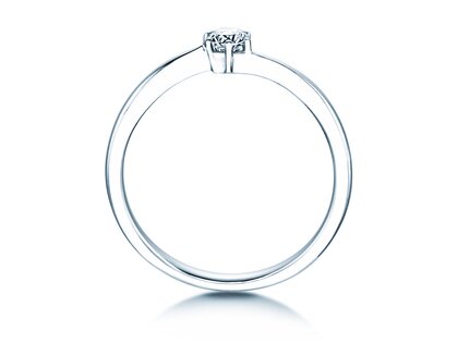 Verlovingsring Devotion in 18K witgoud met diamant 0,15ct H/SI