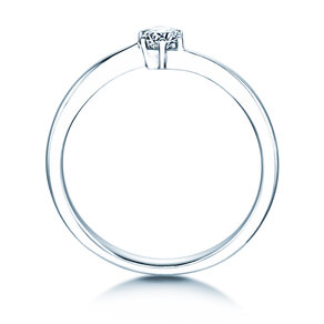 Verlovingsring Devotion in 18K witgoud met diamant 0,15ct H/SI