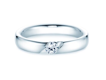 Verlovingsring Italic in 14K witgoud met Lab-grown diamant 0,15ct E/VS