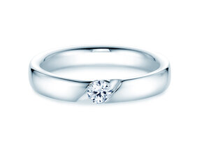 Verlovingsring Italic in 14K witgoud met Lab-grown diamant 0,15ct E/VS