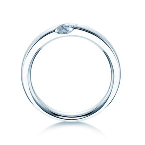 Verlovingsring Italic in 14K witgoud met Lab-grown diamant 0,15ct E/VS