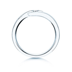 Verlovingsring Twist in zilver 925/- met diamant 0,15ct G/SI