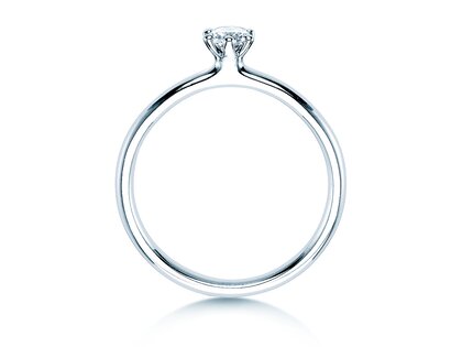 Verlovingsring Classic 6 in 14K witgoud met diamant 0,20ct H/SI