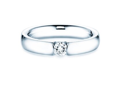 Verlovingsring Destiny in 14K witgoud met diamant 0,20ct H/SI