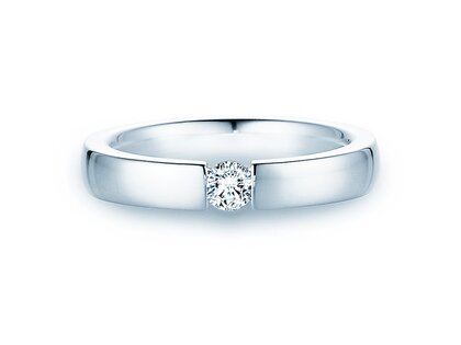 Verlovingsring Infinity in 14K witgoud met diamant 0,20ct H/SI
