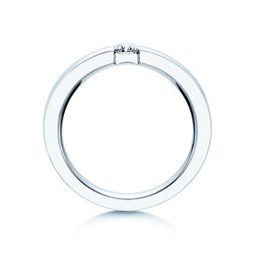 Verlovingsring Infinity in 14K witgoud met diamant 0,20ct H/SI