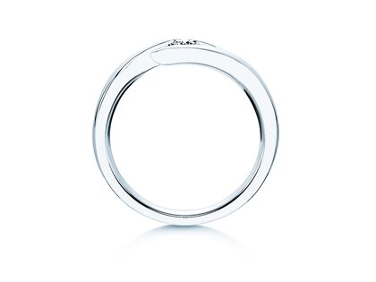 Verlovingsring Twist in 14K witgoud met diamant 0,20ct H/SI