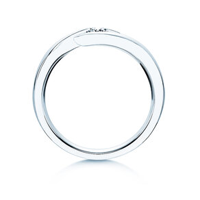 Verlovingsring Twist in 14K witgoud met diamant 0,20ct H/SI