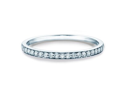 Verlovingsring Alliance-/Eternityring in 18K witgoud met diamanten 0,21ct G/SI