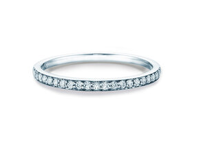 Verlovingsring Alliance-/Eternityring in 18K witgoud met diamanten 0,21ct G/SI