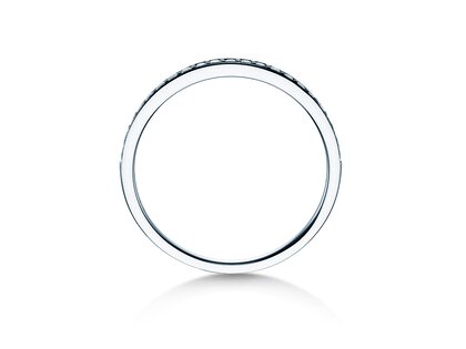 Verlovingsring Alliance-/Eternityring in 18K witgoud met diamanten 0,21ct G/SI