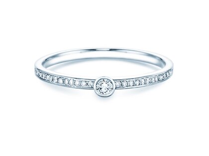 Verlovingsring Eternal Pavé in 14K witgoud met diamanten 0,21ct G/SI