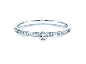 Verlovingsring Eternal Pavé in 14K witgoud met diamanten 0,21ct G/SI
