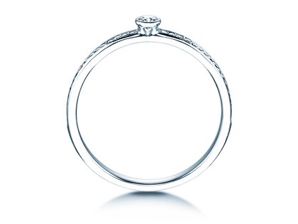 Verlovingsring Eternal Pavé in 14K witgoud met diamanten 0,21ct G/SI