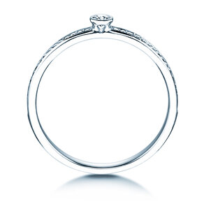 Verlovingsring Eternal Pavé in 14K witgoud met diamanten 0,21ct G/SI