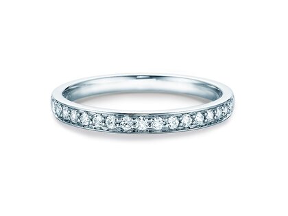 Verlovingsring Alliance-/Eternityring in 14K witgoud met diamanten 0,255ct G/SI