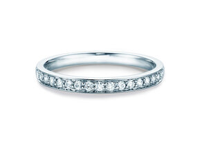 Verlovingsring Alliance-/Eternityring in 14K witgoud met diamanten 0,255ct G/SI