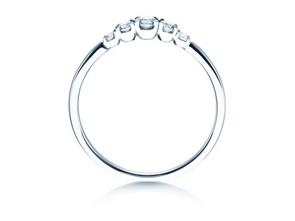 Verlovingsring 5 Diamonds in 18K witgoud met diamanten 0,25ct G/SI