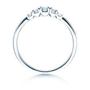 Verlovingsring 5 Diamonds in 18K witgoud met diamanten 0,25ct G/SI