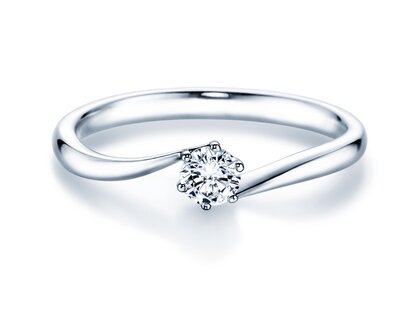 Verlovingsring Devotion in 9K witgoud met diamant 0,25ct H/SI