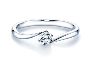 Verlovingsring Devotion in 9K witgoud met diamant 0,25ct H/SI