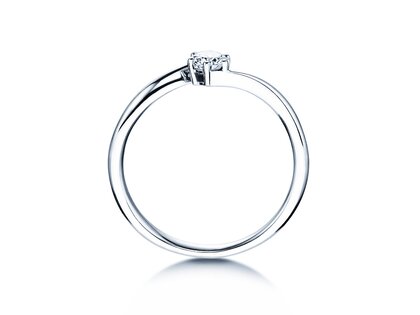 Verlovingsring Devotion in 9K witgoud met diamant 0,25ct H/SI