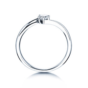 Verlovingsring Devotion in 9K witgoud met diamant 0,25ct H/SI