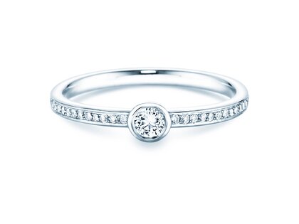 Verlovingsring Eternal Pavé in 18K witgoud met diamanten 0,25ct G/SI