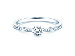 Verlovingsring Eternal Pavé in 18K witgoud met diamanten 0,25ct G/SI